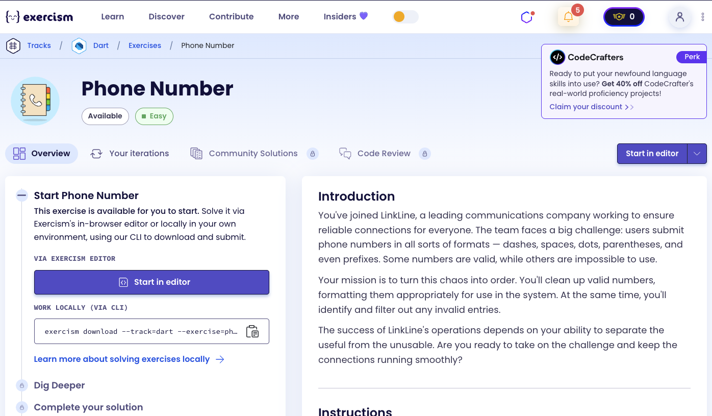 Phone Number Exercise