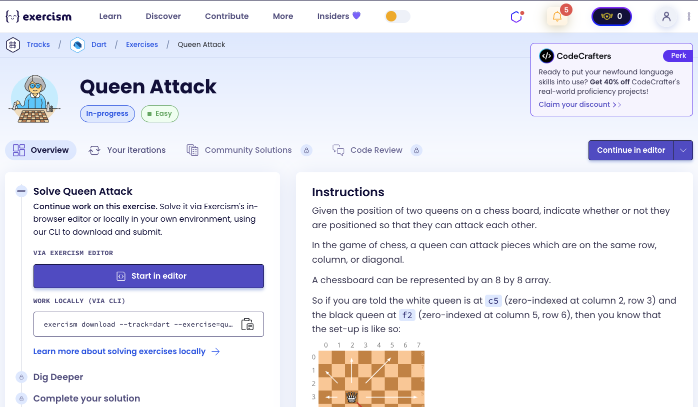 Queen Attack Exercise